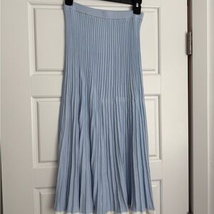 Zesica Women's Sky Blue V-Neck Sweater